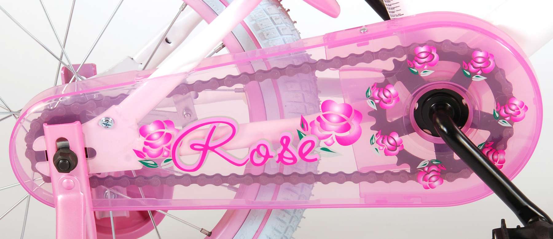 Volare Rose Children's Bicycle - Girls - 16 pouces - Blanc rose - 95% assemblé