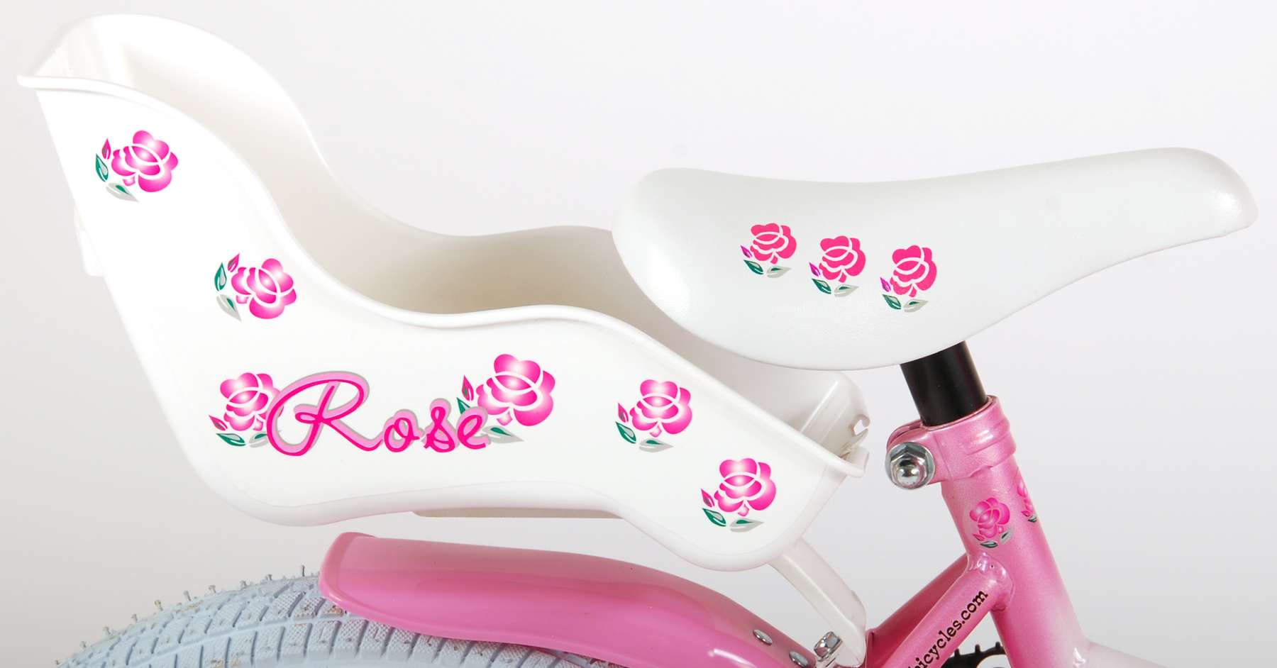 Volare Rose Children's Bicycle - Girls - 16 pouces - Blanc rose - 95% assemblé