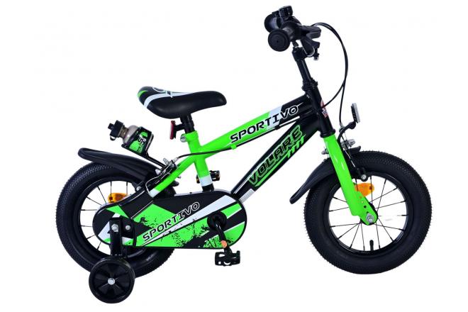 Volare Sportivo Child's Bike Boys 12 pouces Green Black Two Hand freins
