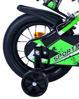Volare Sportivo Child's Bike Boys 12 pouces Green Black Two Hand freins - afbeelding 2