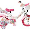 Vélo enfant licorne Volare - filles - 12 pouces - blanc