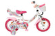 Vélo enfant licorne Volare - filles - 12 pouces - blanc