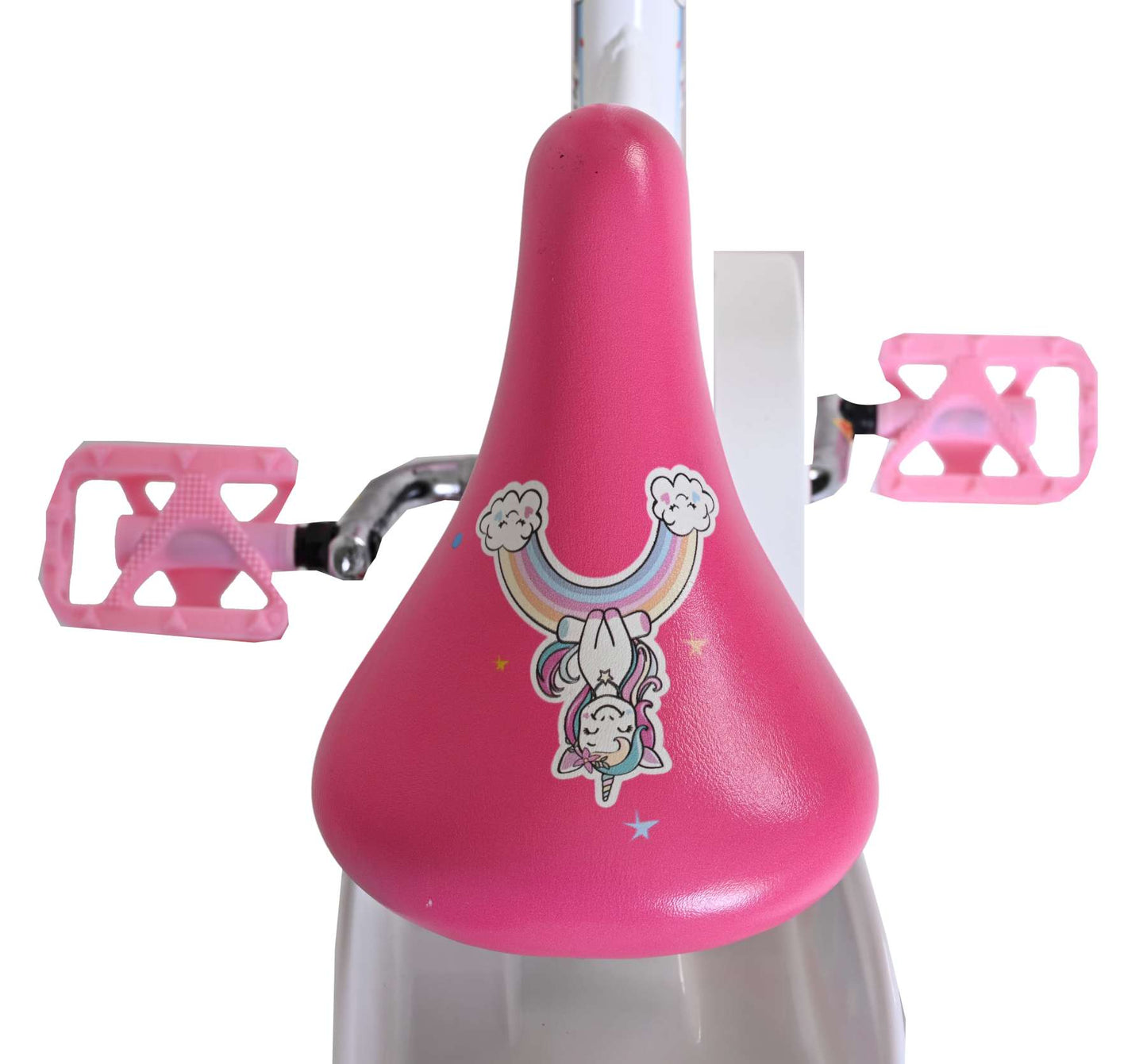 Vélo enfant licorne Volare - filles - 12 pouces - blanc