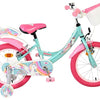 Vélo enfant Volare licorne - filles - 16 pouces - vert - deux freins à main