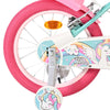 Vélo enfant Volare licorne - filles - 16 pouces - vert - deux freins à main