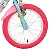 Vélo enfant Volare licorne - filles - 16 pouces - vert - deux freins à main