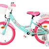 Vélo enfant Volare licorne - filles - 16 pouces - vert - deux freins à main