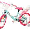 Vélo enfant Volare licorne - filles - 16 pouces - vert - deux freins à main