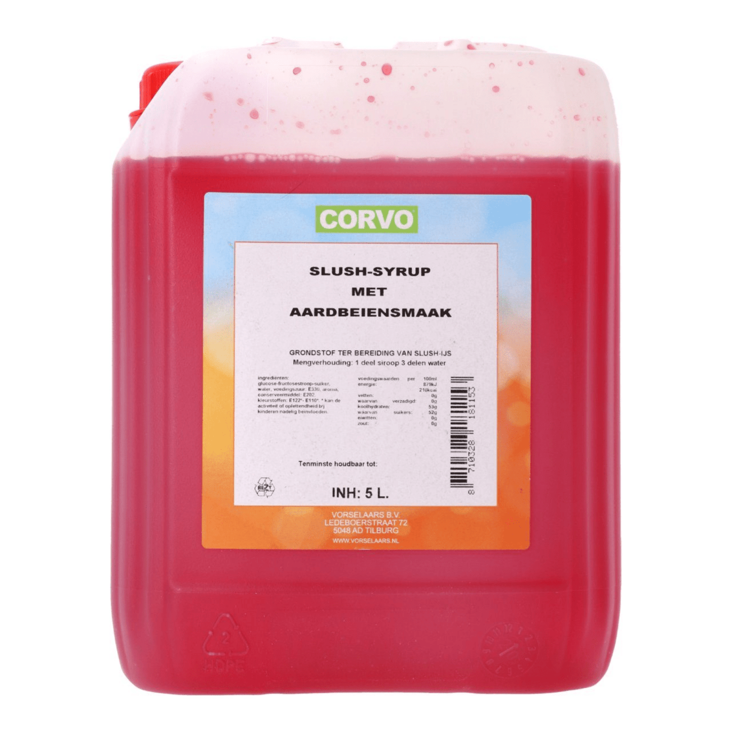Sirop de granité Corvo fraise (5 litres)