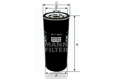Filtre Mann filtre à huile hydraulique (nml)