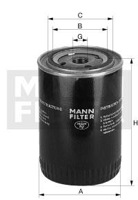Filtre Mann, filtre à huile Mann, hydraulique