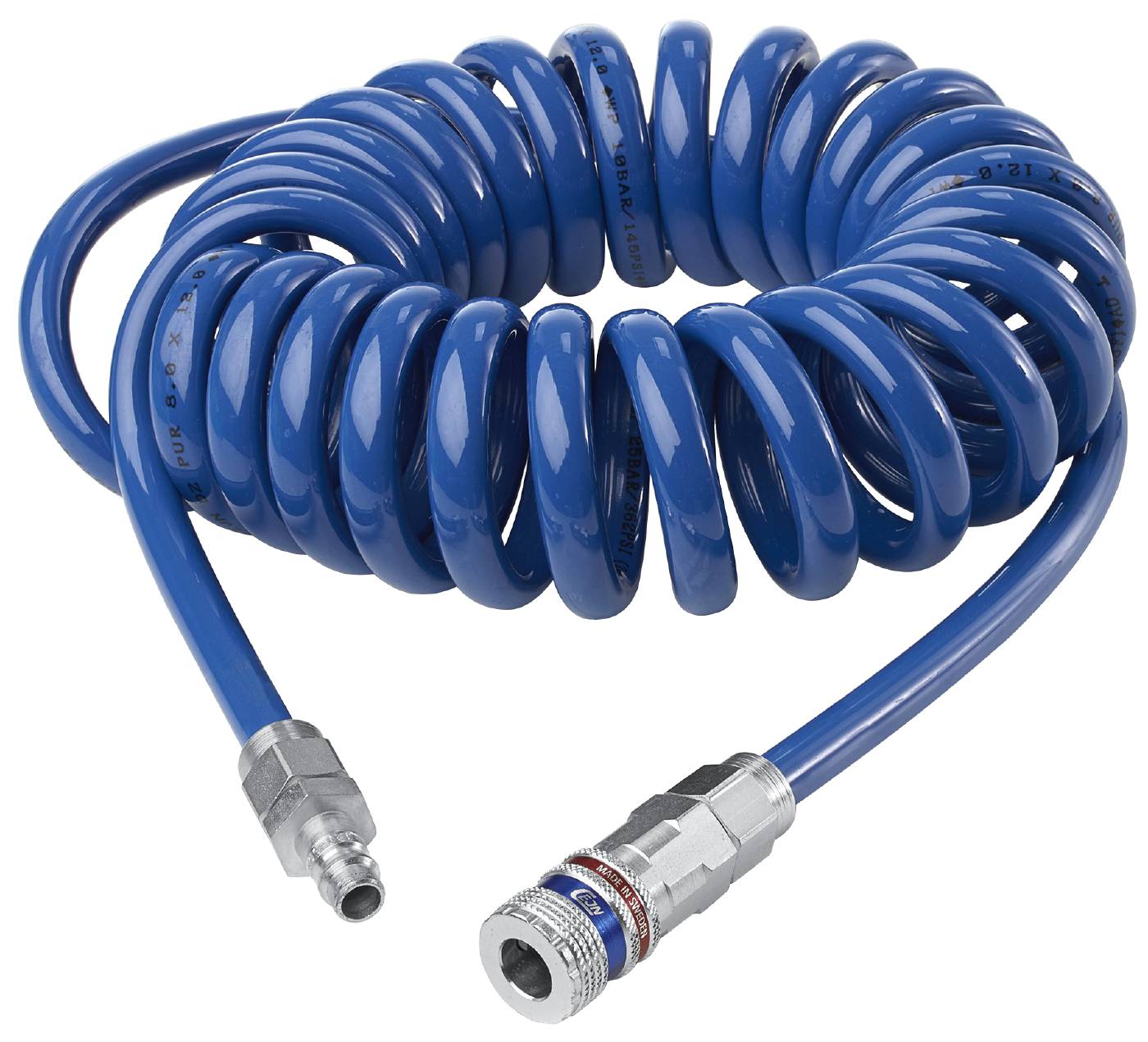 Whispair Spiral tuyau bleu 8 mm