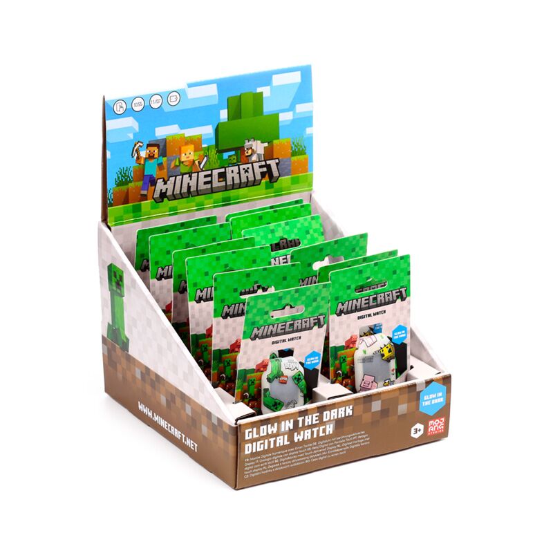 Minecraft Glow in the Dark Digital Silicon Watch