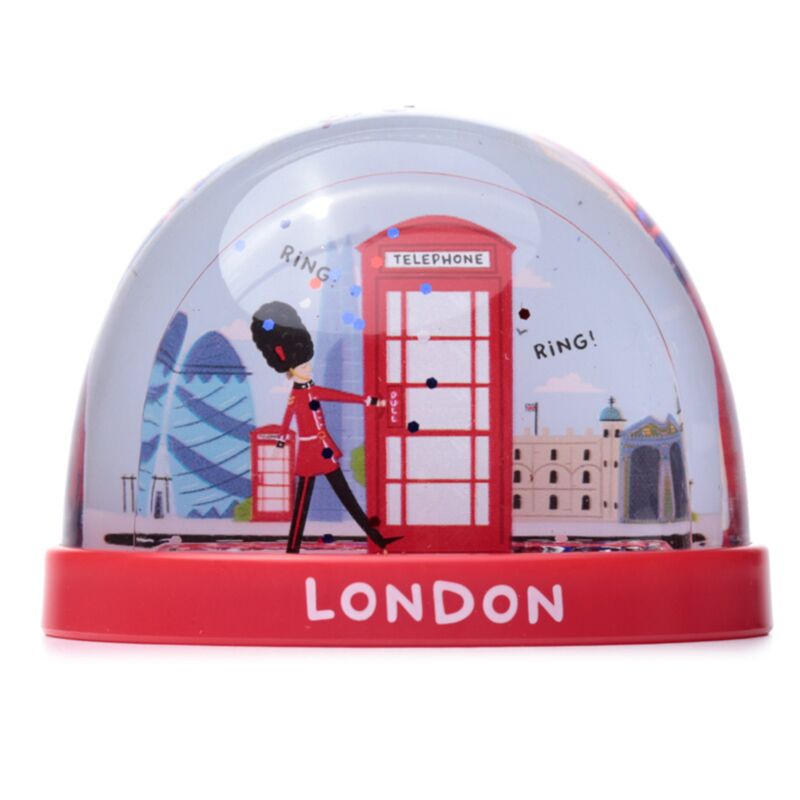 London Souvenir Red Phone Cell Royal Wachter Snow Bol M