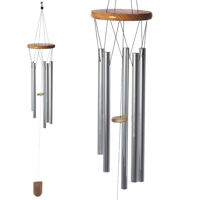 Gong en bois avec tubes métalliques 88 cm