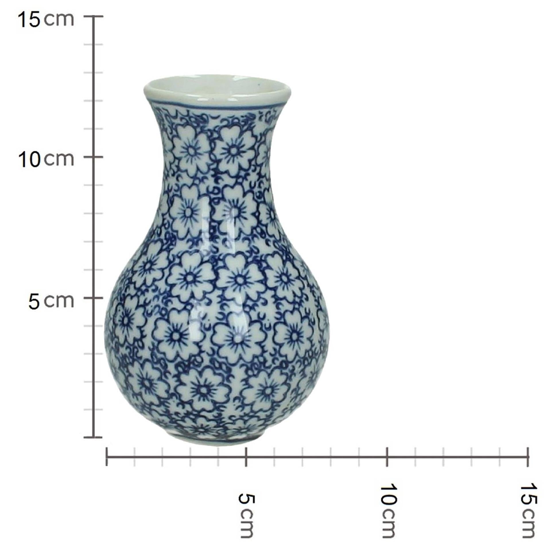 Vase Kersten faïence bleu 13x7x7cm