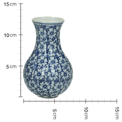 Vase Kersten faïence bleu 13x7x7cm