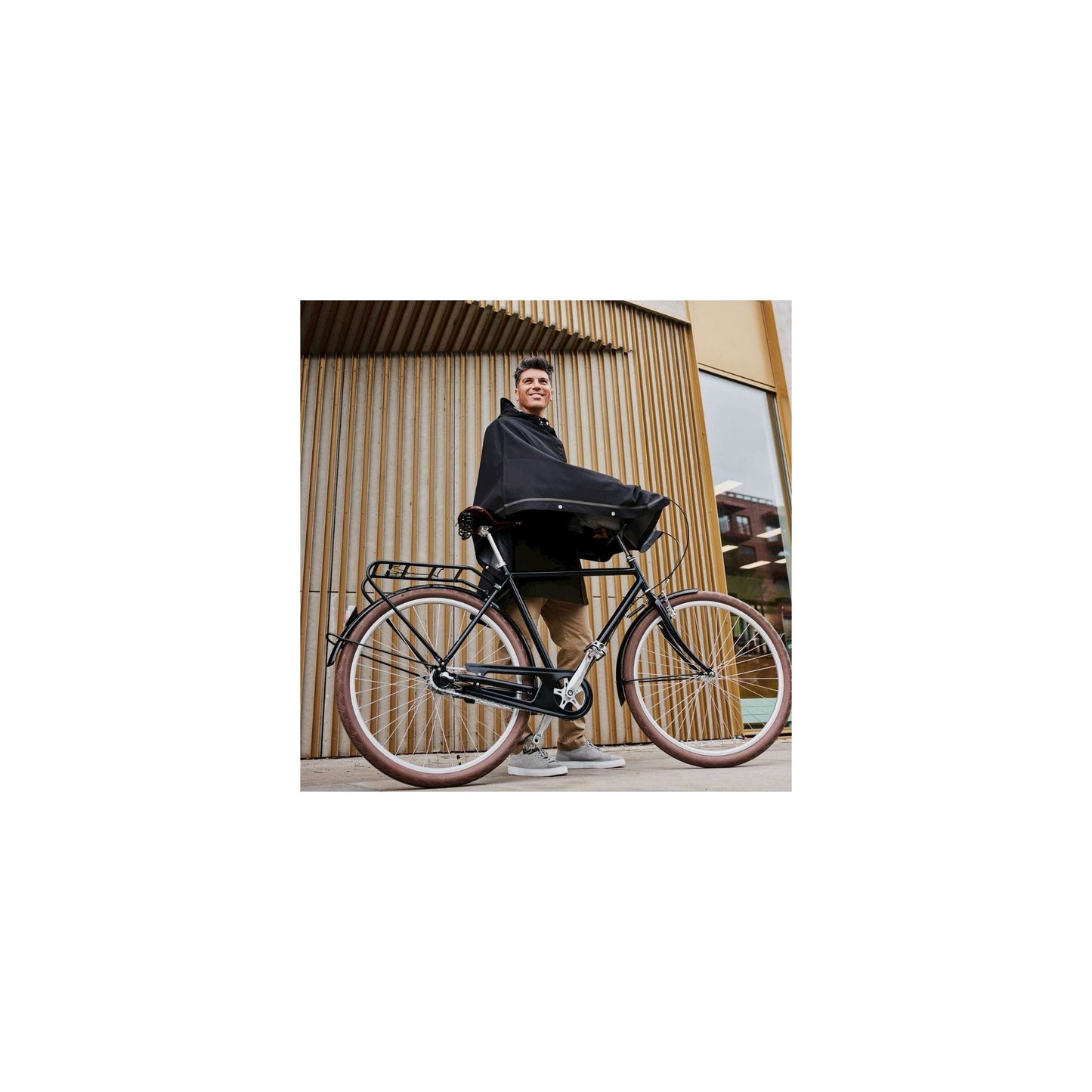 Weathergoods Sweds Weathergoods Suède Poncho Imbris Black S M