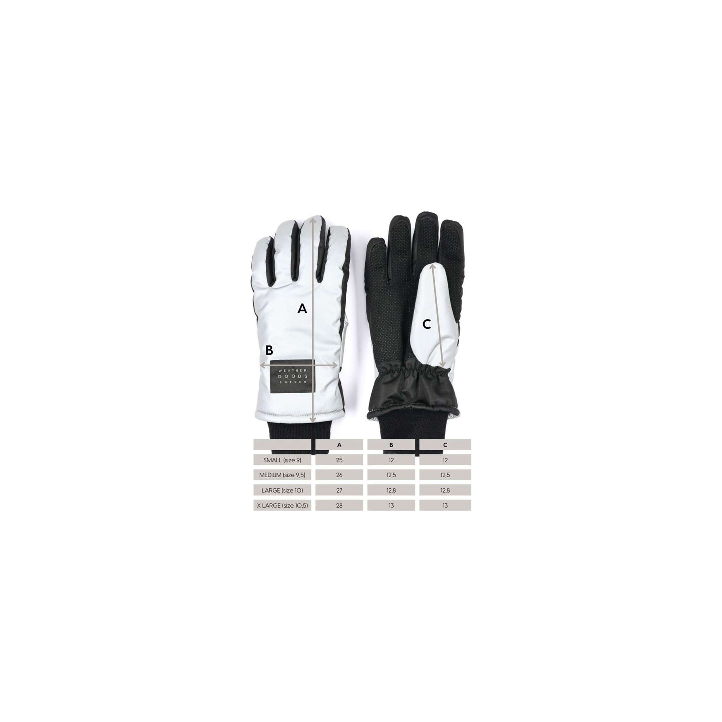 Weaarmergoods Suède Weatrugood Sweden Ref. Gants en argent xl
