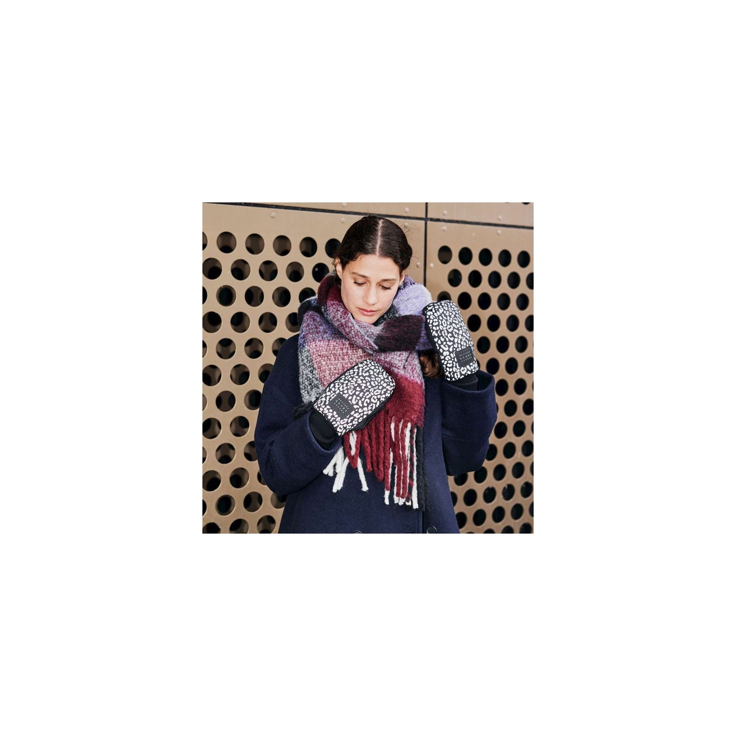 Weathergoods Sweds Weathergoods Suède reflétant les mitaines Leopard S M