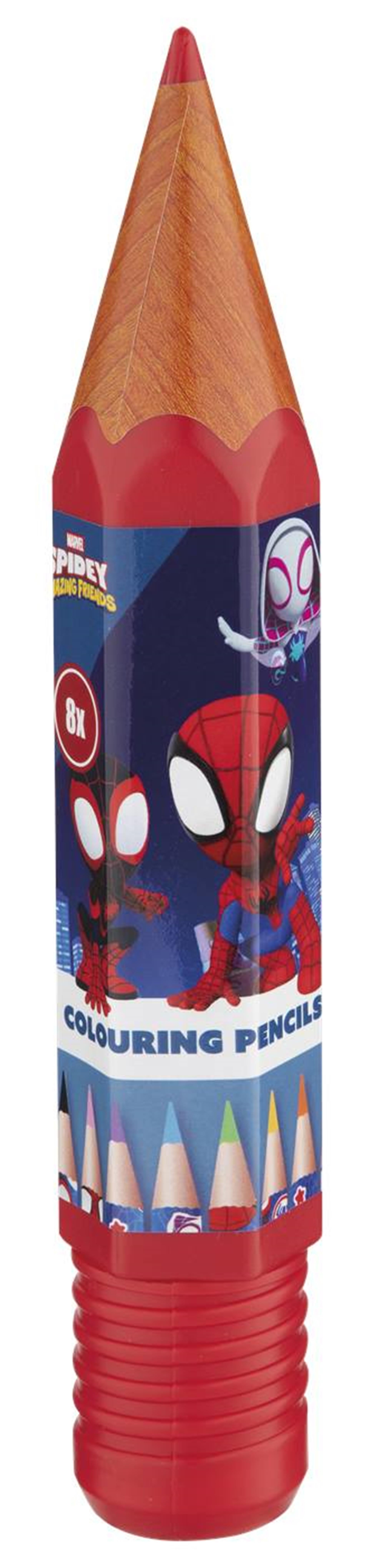 Disney Spidey Stitch La Reine des Neiges 8 crayons de couleur