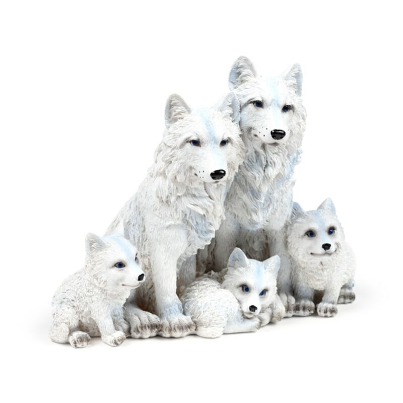 Famille de chiots de loup