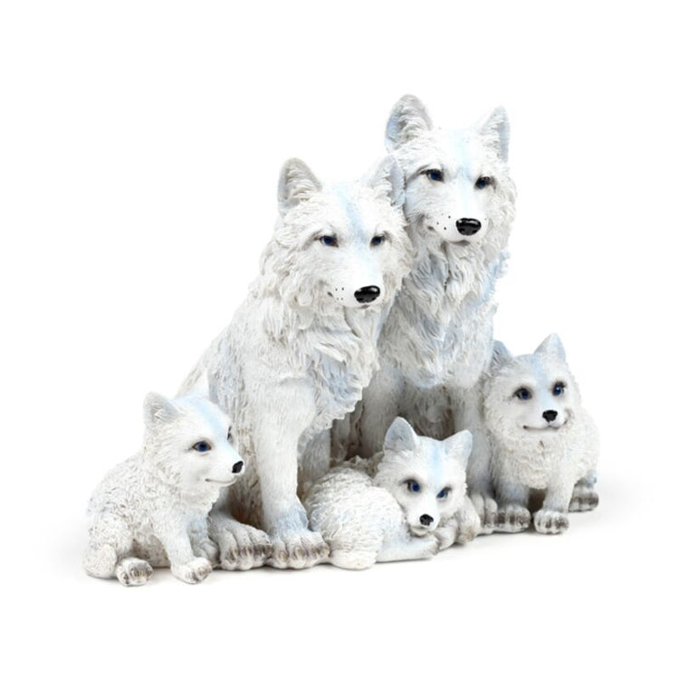 Famille de chiots de loup