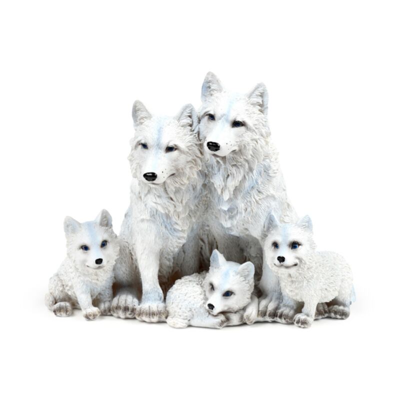 Famille de chiots de loup