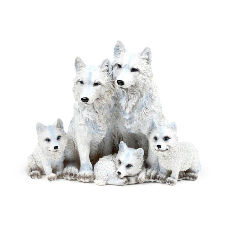 Famille de chiots de loup