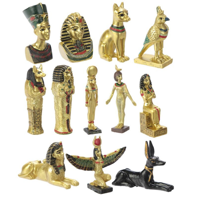 Statuettes miniatures du collectionneur de la pyramide égyptienne
