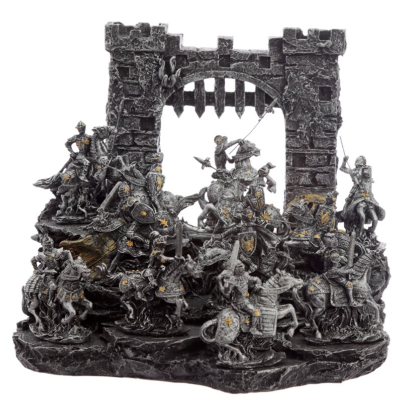 Statuettes miniatures de chevalier médiéval