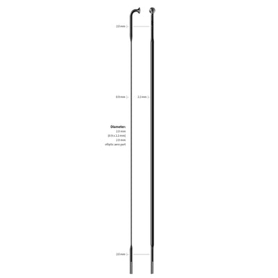 Sapim Spaak 14-254 argent plat à rayons Cx avec mamelon (20e)