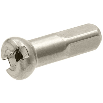Écrou de rayon Sapim 14 polyax 14mm laiton argenté (100pcs)