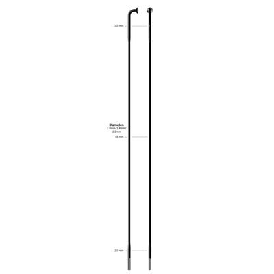 Sapim Spaak 14-276L Race en acier inoxydable noir sans mamelon (100e)