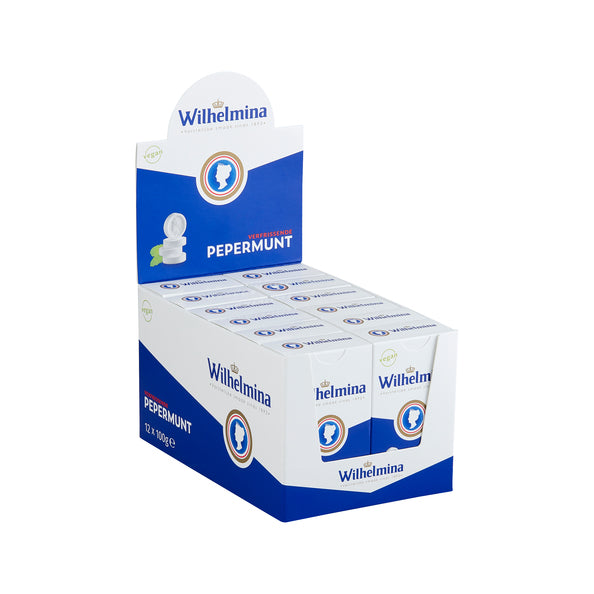 Boîte vegan menthe poivrée Wilhelmina (12x 100gr)