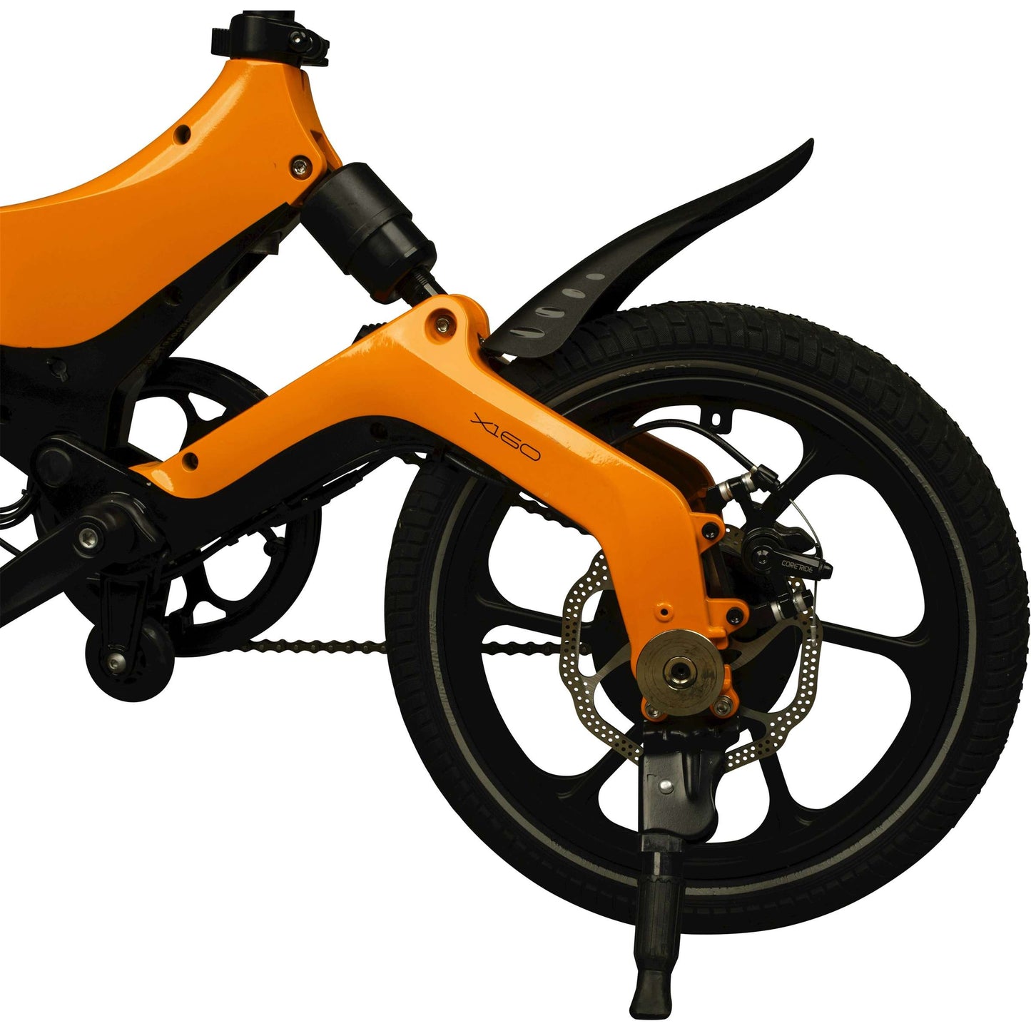 Vélo pliant électrique bohlt x160 orange