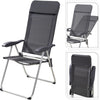 Chaise de camping gris 69x58x111cm