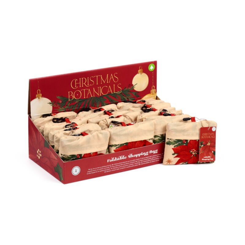 Sac pliable RPET - étoile de Noël de Noël botanique
