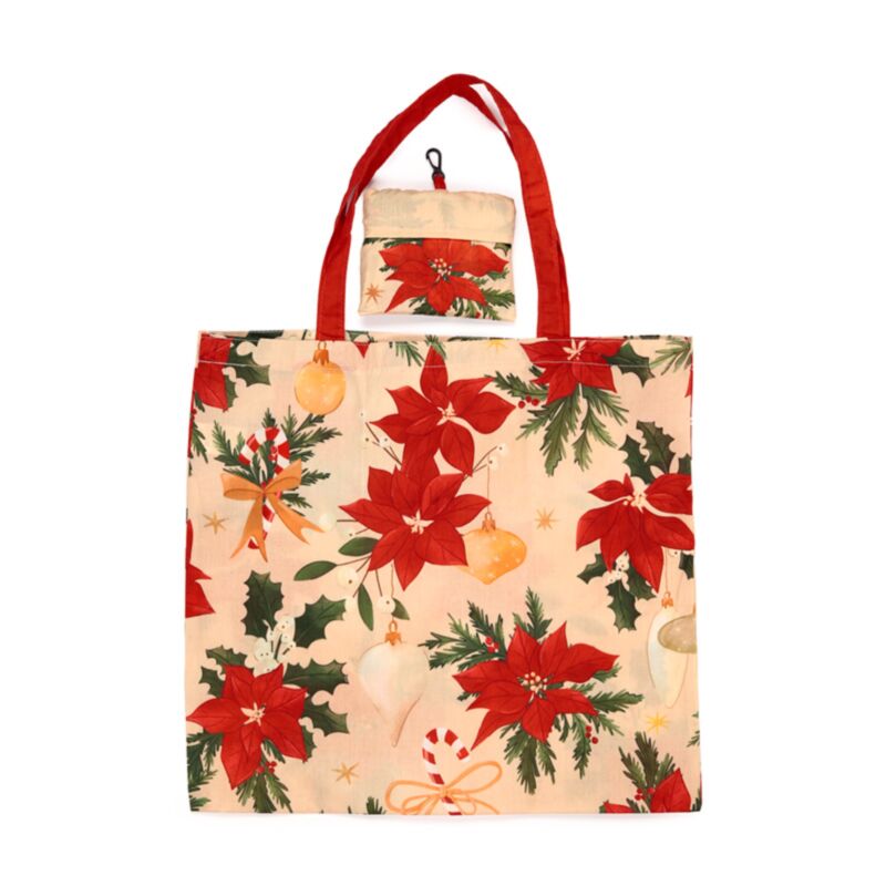 Sac pliable RPET - étoile de Noël de Noël botanique