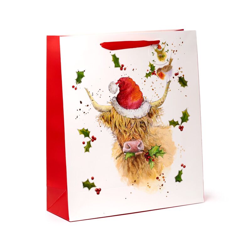 Jan Pashley Christmas Highland Coo Sacs-cadeaux XL