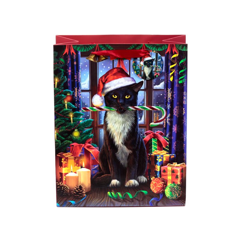 Lisa Parker Christmas Krampus Kat Sac cadeau grand