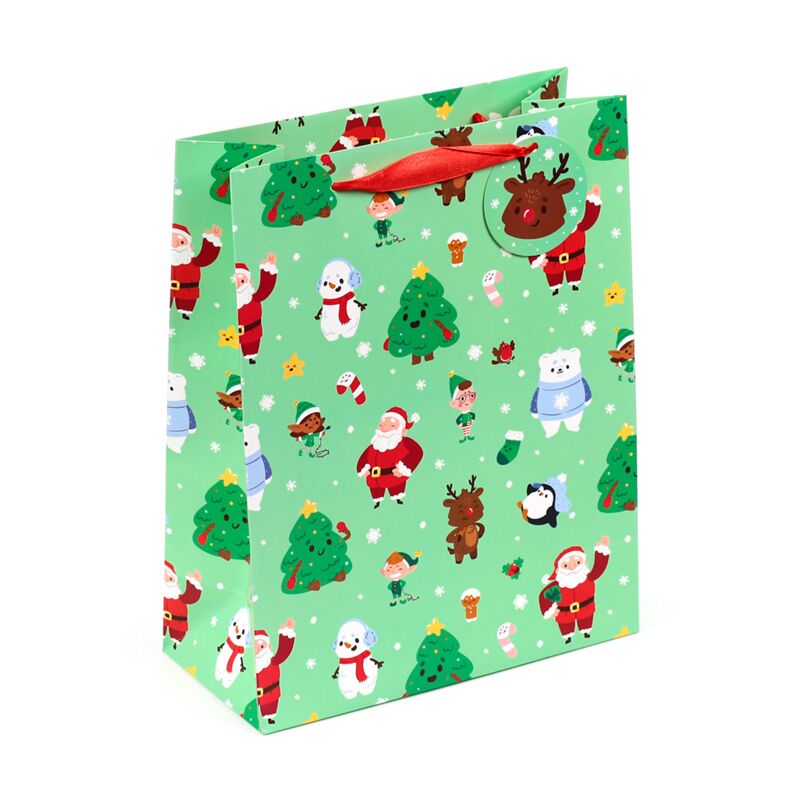 Sac cadeau de grappe de jingle de Noël grand