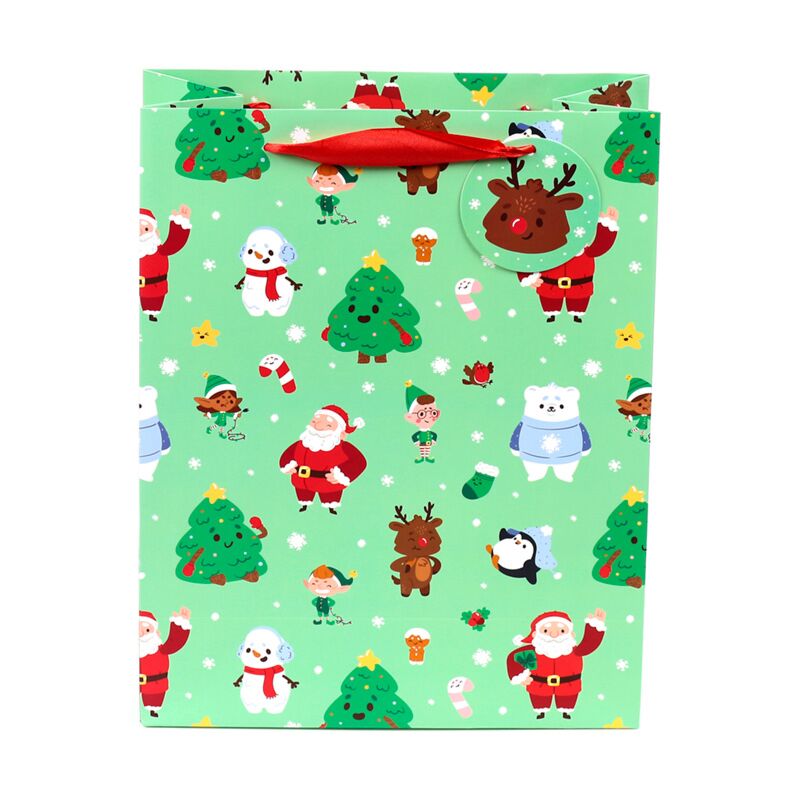 Sac cadeau de grappe de jingle de Noël grand