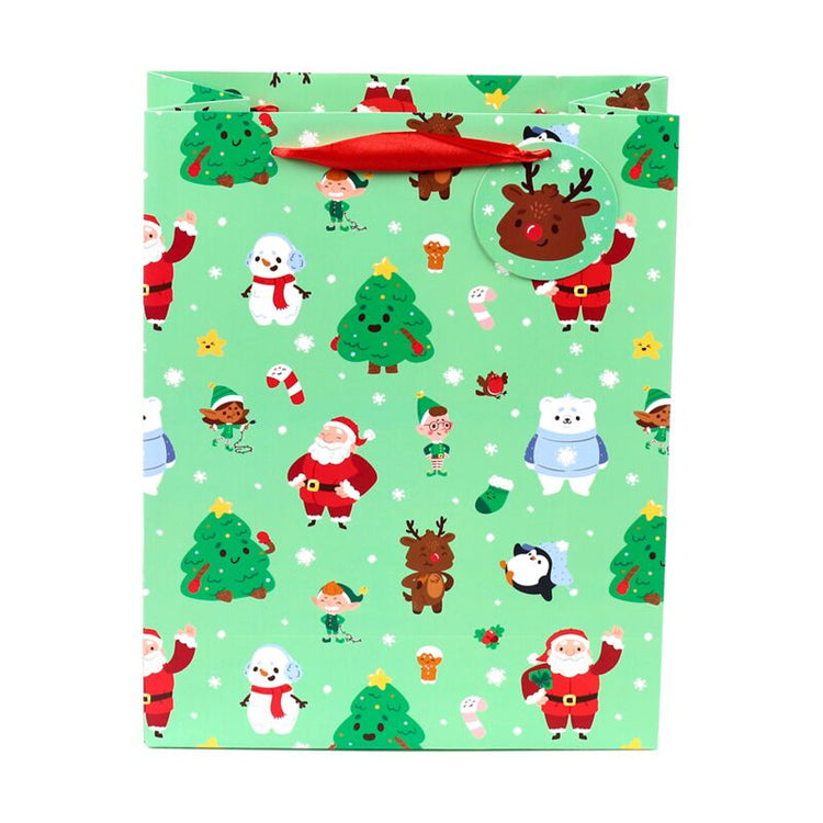 Sac cadeau de grappe de jingle de Noël grand
