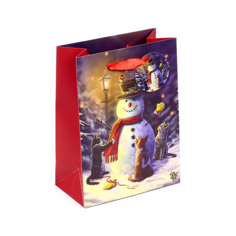 Chats de Noël Lisa Parker - sac cadeau moyen