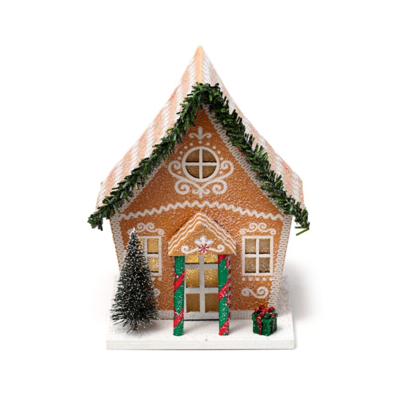 Décoration LED de la maison de Noël en gingembre