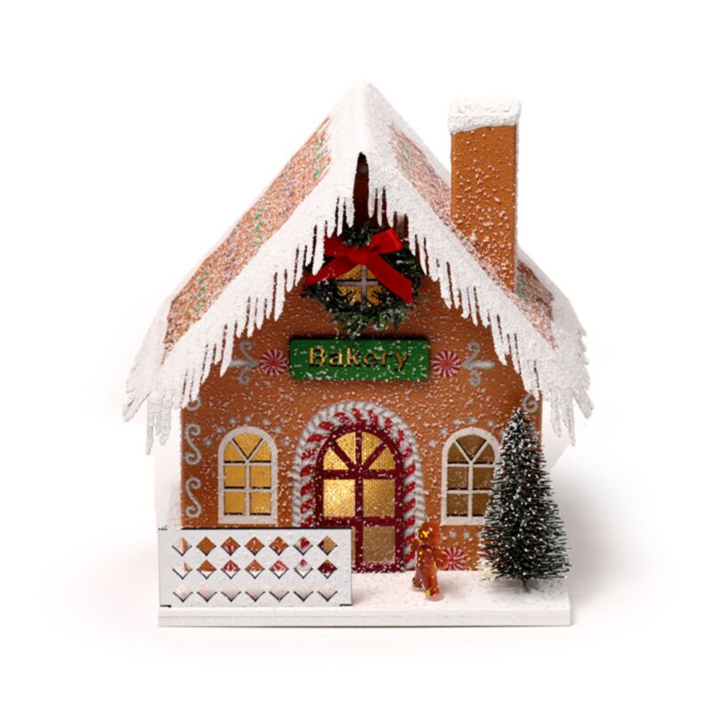 Gingerbrood Bakker Christmas House LED Decoration