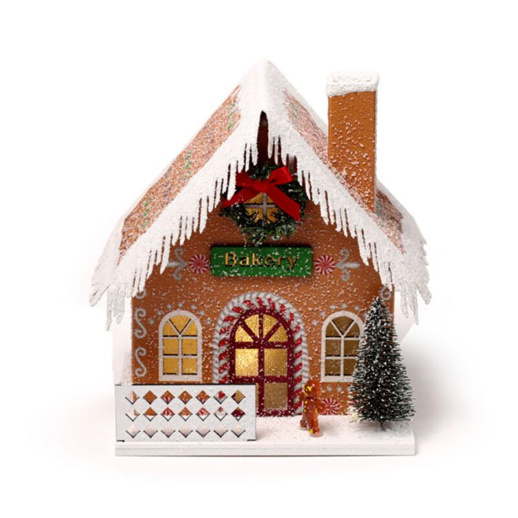 Gingerbrood Bakker Christmas House LED Decoration
