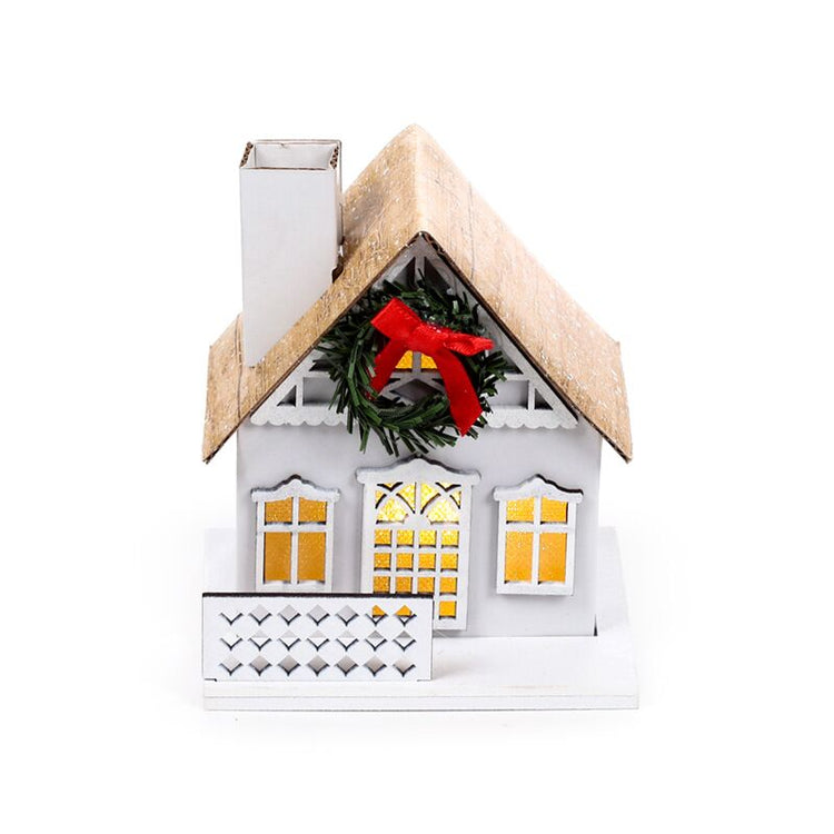 Winter Wonderland Christmas Wreath House LED Decoration
