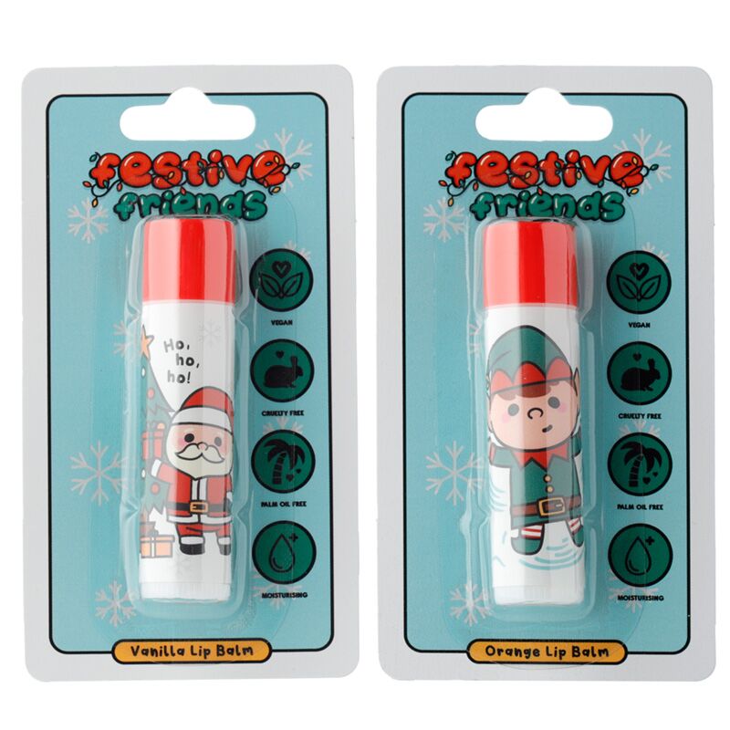 Christmas Elf Santa Lip Balm Stick - Vanille orange